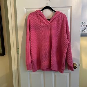 1X Ava and Viv pink knit sweatshirt
